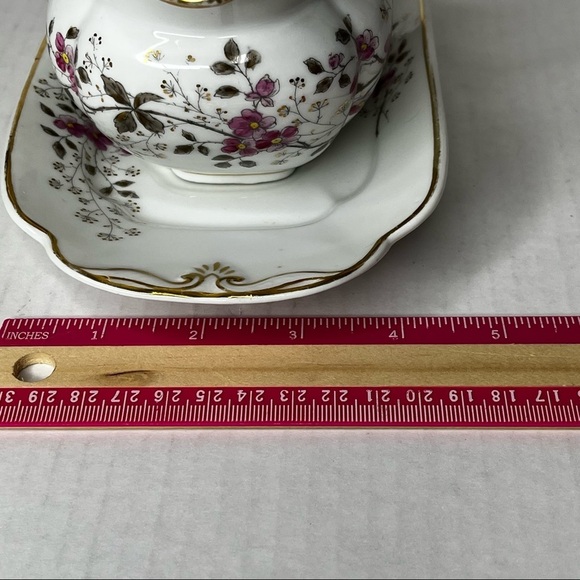 Carlsbad AK China Gravy Boat with‎ Under plate Floral Gold Trim - Picture 13 of 17